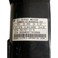 Yaskawa SGMAH-01AAA6CD-OY AC Servo Motor 100 W 3000 rpm