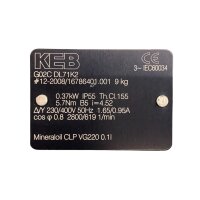 KEB G02C DL71K2 AC-Drehstrommotor mit Getriebe 0,37 kw...