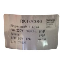 Hersteller unbekannt RKT/A386 Ringkerntrafo