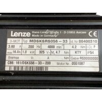 Lenze MDSKSRS056-33 AC-Drehstrommotor 00400310 mit Getriebe GST04-2YVBR 056 4000 rpm