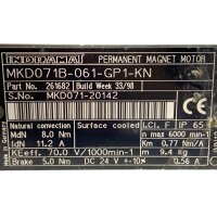 Deckel beschädigt!!! Indramat MKD071B-061-GP1-KN...