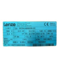 Lenze MDSKABS056-22 Servomotor 15115071 mit Getriebe...