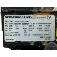 SEW 3000 rpm Servomotor CFM71S/BR/TF/AS1H/KK