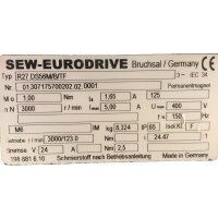 SEW 3000 rpm Getriebemotor mit Bremse R27 DS56M/B/TF