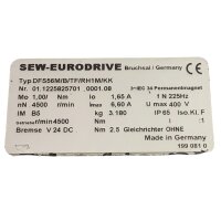 SEW DFS56M/B/TF/RH1M/KK Servomotor 4500 rpm