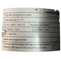 Allen-Bradley MPL-B4530K-RK22AA Servomotor mit Getriebe PD155-cAC010-1AA0 4000 rpm