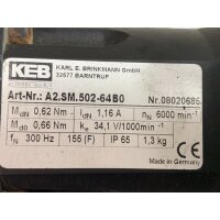 KEB A2.SM.502-64B0 Servomotor mit Getriebe 060S-MF2-16...