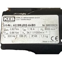 KEB A2.SM.502-64B0 Servomotor mit Getriebe 6000 rpm