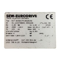 SEW R27 DS56H/TF/RH1M/KK Servomotor 4500 rpm