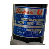 Sanyo Denki U508-012E DC Servomotor 3000 rpm