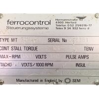 ferrocontrol Servomotor MT 30M4-35 mit Drehgeber SAE -...