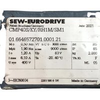SEW CMP40S/KY/RH1M/SM1 Servomotor 3000 rpm