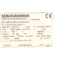 SEW R47 CMP71S/BP/KY/AK0H/SB1 Servomotor mit Getriebe 400...