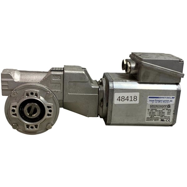 Groschopp IGKU 80-60 Drehstrommotor mit Getriebe PP45 Getriebemotor 85 W 1360-1630 rpm