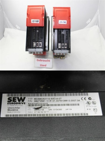 SEW MDX60A0110-5A3-4-00 Frequenzumrichter Movidrive 08226867 16,8 KVA