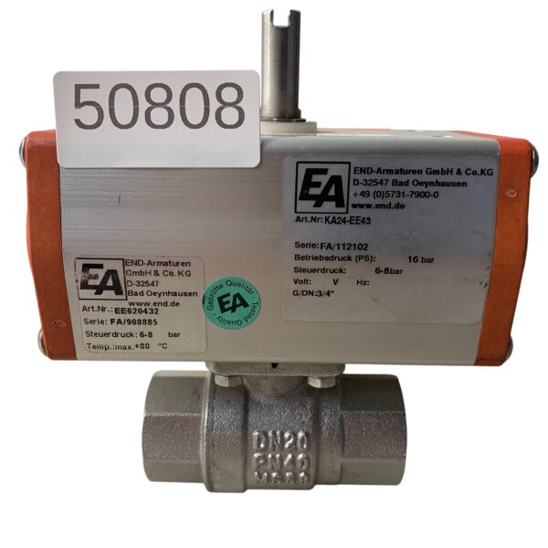 END-Armaturen EE620432 pneumatisch betätigter Kugelhahn