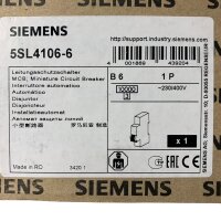 Siemens 5SL4106-6 Leitungsschutzschalter