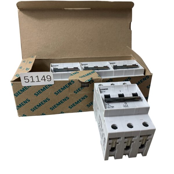 SET Inhalt 4 Stück!!! Siemens 5SX23 Leistungsschalter C10