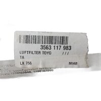 Mahle LX 756 Luftfilter für Toyota 3563 117 983