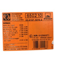 ATE 650210 Bremsbackensatz für Nissan 03.0137.0210.2