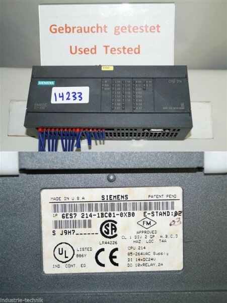 SIEMENS simatic 6ES7 214-1BC01-0XB0   6ES7214-1BC01-0XB0