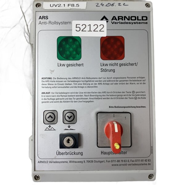 Arnold Verladesysteme K1B002ALH Steuerzentrale ARS-Anti-Rollsystem