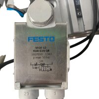 Festo DFM-50-50-P-A-KF pneumatischer Führungsschlitten 170947 + 2 Drossel-Rückschlagventile VFOF-LE-BAH-G14-Q8 1927030