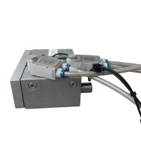 Festo DFM-50-50-P-A-KF pneumatischer Führungsschlitten 170947 + 2 Drossel-Rückschlagventile VFOF-LE-BAH-G14-Q8 1927030