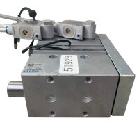 Festo DFM-50-50-P-A-KF pneumatischer Führungsschlitten 170947 + 2 Drossel-Rückschlagventile VFOF-LE-BAH-G14-Q8 1927030