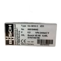 Busch KA0010CIZO Vakuumpumpe