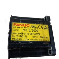 Fanuc β 0.5/3000 AC Servo Motor A06B-0113-B075#0008