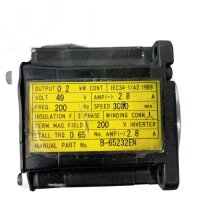 Fanuc β 0.5/3000 AC Servo Motor A06B-0113-B075#0008