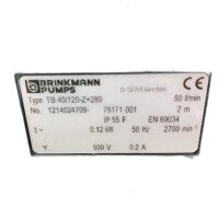 Brinkmann TB40/120-Z+280 Tauch-Kreiselpumpe