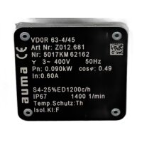 AUMA VD0R 63-4/45 Drehstrommotor Z012.681 0,090 kW 1400 min.