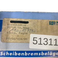 Pagid T5016 Satz Bremsklötze Lancia 1100 187 290