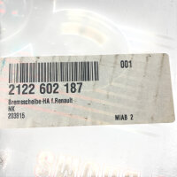 NK 20 39 15 Bremsscheibensatz HA für Renault 7700 800 003 2122 602 187
