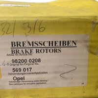 Europart 08.4250.14 Bremsscheibensatz VA für Opel 98200 0208 569 017