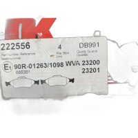 SET Inhalt 4 Sück!!! NK 222556 Bremsbeläge für Scheibenbremsen für Ford und Mazda