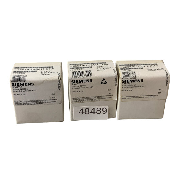 SET Inhalt 3 Stück!!! Siemens 6ES7 972-0BA12-0XA0 Busconnector 6ES7972-0BA12-0XA0