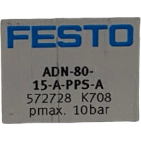 FESTO ADN-80-15-A-PPS-A 572728 K708 Kompaktzylinder Zylinder