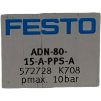 FESTO ADN-80-15-A-PPS-A 572728 K708 Kompaktzylinder Zylinder