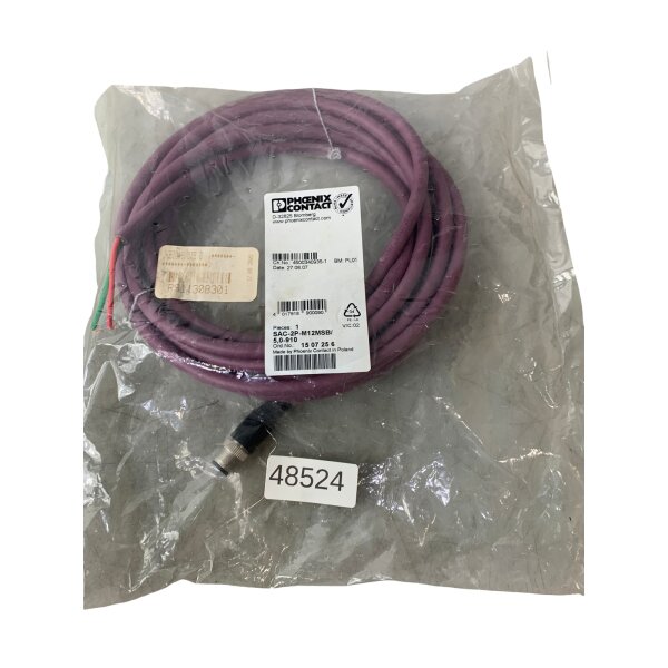 Phoenix Contact SAC-2P-M12MSB/5,0-910 Bus-Systemkabel 15 07 25 6 1507256