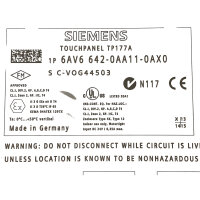 Siemens TP177A Touchpanel 6AV6 642-0AA11-0AX0