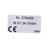 Phoenix Contact INTERBUS-ST Eingangsmodul IB ST 24 DI 16/4 2754396 2754338