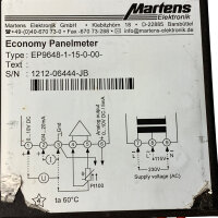 Martens EP9648-1-15-0-00- Economy Panelmeter