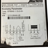 Martens EP9648-1-15-0-00- Economy Panelmeter