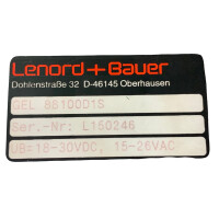 Bedienpanel Display Lenord+bauer 88100D1S