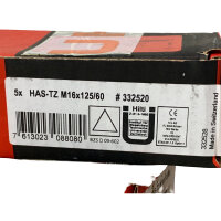 SET Inhalt 5 Stück!!! Ankerstangen Schwerlastanker Hilti HAS-TZ M16x12560