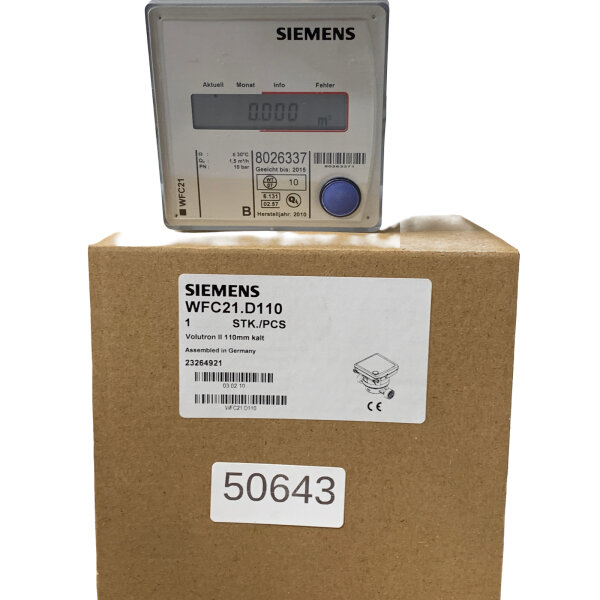Siemens WFC21.D110 Wasserzähler Eichung bis 2015