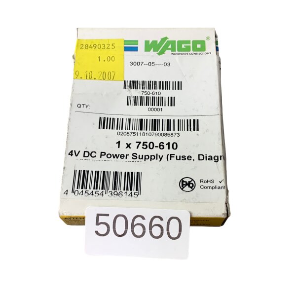 WAGO 750-610 Potentialeinspeisung Sicherungshalter